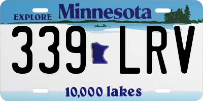 MN license plate 339LRV