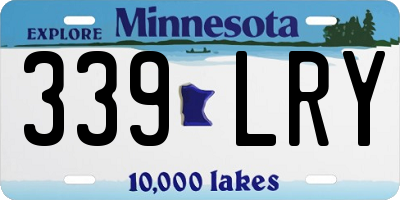 MN license plate 339LRY