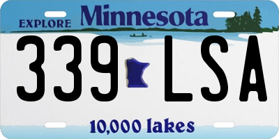 MN license plate 339LSA