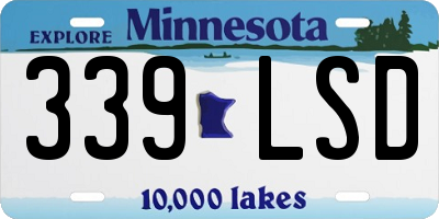 MN license plate 339LSD