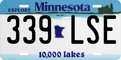 MN license plate 339LSE