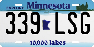 MN license plate 339LSG