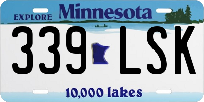 MN license plate 339LSK