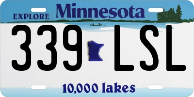 MN license plate 339LSL