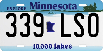 MN license plate 339LSO