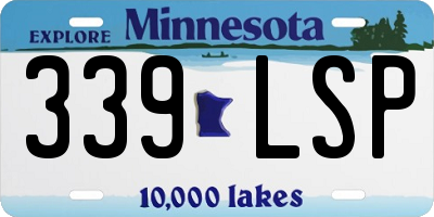 MN license plate 339LSP