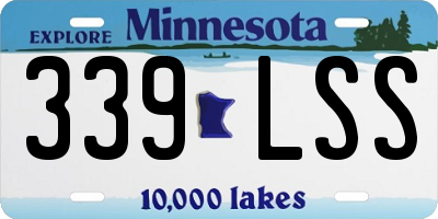 MN license plate 339LSS