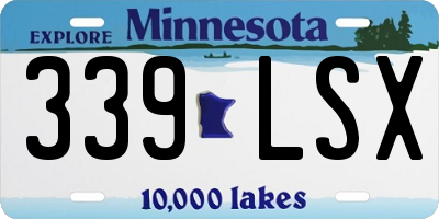 MN license plate 339LSX