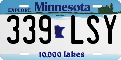 MN license plate 339LSY