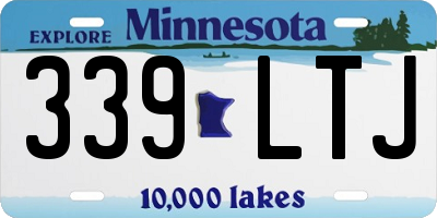 MN license plate 339LTJ