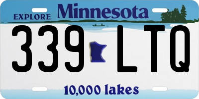 MN license plate 339LTQ
