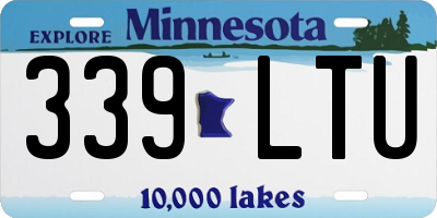 MN license plate 339LTU