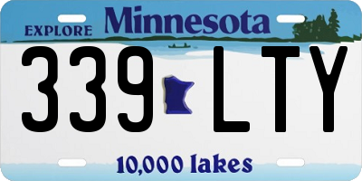 MN license plate 339LTY