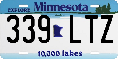 MN license plate 339LTZ
