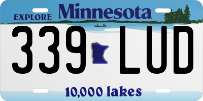 MN license plate 339LUD