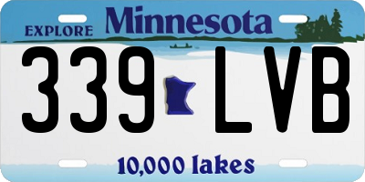 MN license plate 339LVB