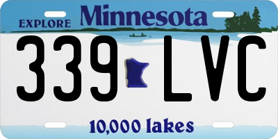 MN license plate 339LVC