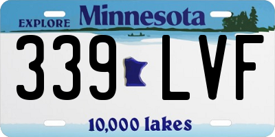 MN license plate 339LVF