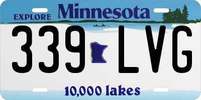 MN license plate 339LVG