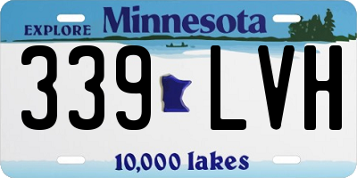 MN license plate 339LVH