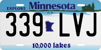 MN license plate 339LVJ