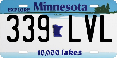 MN license plate 339LVL