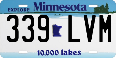 MN license plate 339LVM