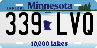MN license plate 339LVQ
