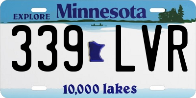 MN license plate 339LVR