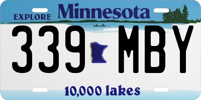 MN license plate 339MBY
