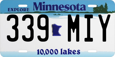 MN license plate 339MIY