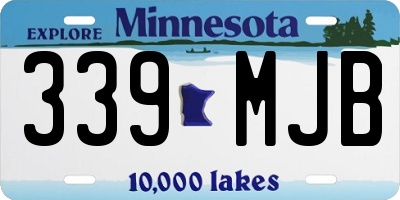 MN license plate 339MJB