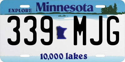 MN license plate 339MJG