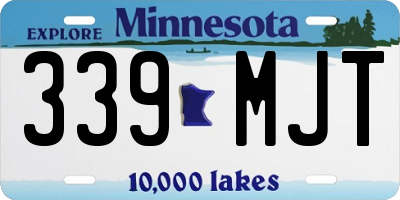 MN license plate 339MJT