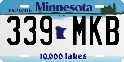 MN license plate 339MKB
