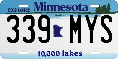 MN license plate 339MYS