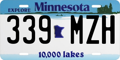MN license plate 339MZH