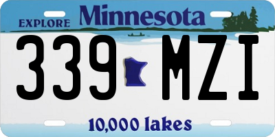 MN license plate 339MZI