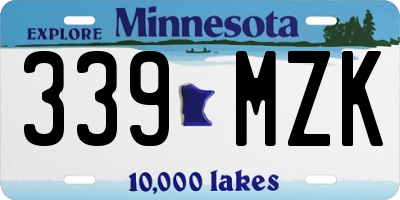 MN license plate 339MZK