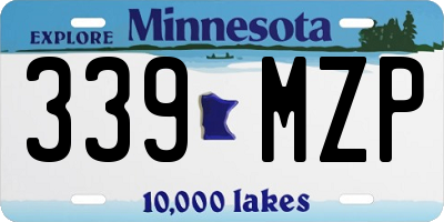 MN license plate 339MZP