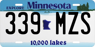 MN license plate 339MZS