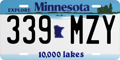 MN license plate 339MZY