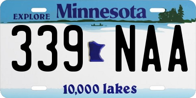 MN license plate 339NAA