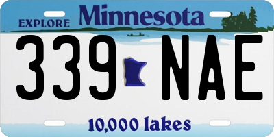 MN license plate 339NAE