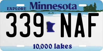 MN license plate 339NAF