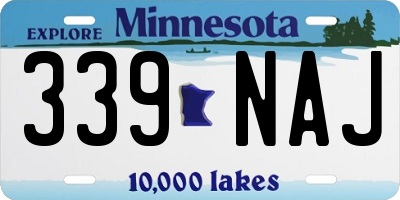 MN license plate 339NAJ