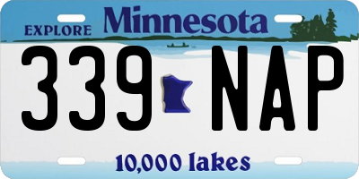 MN license plate 339NAP