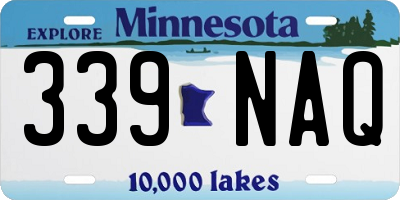 MN license plate 339NAQ