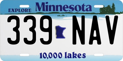 MN license plate 339NAV