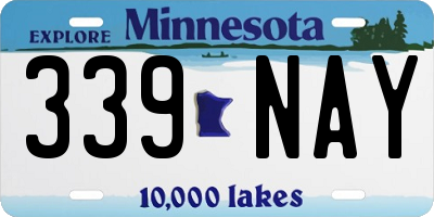 MN license plate 339NAY